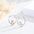 wholesale 925 Sterling Silver Corgi Dog Hoop Earrings for Girls' Gifts-0-2