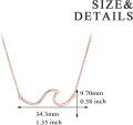 wholesale Gold 925 Sterling Silver Ocean Wave Pendant Necklaces Minimalist Chain Beach  for Women-0-24