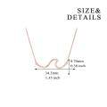 wholesale 925 Sterling Silver Wave Pendant Necklace Wholesale In Rose Gold Tone For Women Fashionable Minimalist Jewelry-0-24