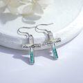 wholesale 925 Sterling Silver Turquoise Mountain Cross Drop Earrings for Women-0-1