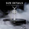 wholesale 925 Sterling Silver Jerusalem Cross Pendant Necklace with Textable Backplate for Women Men Gifts-0-4