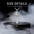 wholesale 925 Sterling Silver Jerusalem Cross Pendant Necklace with Textable Backplate for Women Men Gifts-0-4