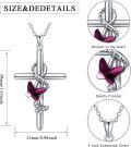 wholesale  Sterling Silver Stone Cross Necklace for Women I Love You Religious Jewelry Gift for Mother Daughter -0-7