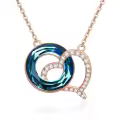 TOUPOP Stainless Steel Crystal Necklace For Women Christmas Gift-0-0
