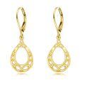 wholesale 10K Gold Celtic Knot Drop Dangle Leverback Earring Studs - Irish for Her-0-0