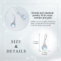 wholesale 925 Sterling Silver Drop Earrings Blue Moonstone Celtic Knot Platinum Plated For Women-0-4