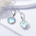 wholesale 925 Sterling Silver Blue Moonstone Cubic Zirconia-Shaped Filigree Drop Earrings for Women Gift Ideas-0-2