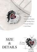 wholesale TOUPOP Angel Wings Necklace For Women 925 Silver Wings Pendant Necklace With Ruby Wings Jewelry Gift For Her Wife Daughter Nurse Mom Birthday Christmas Gift -0-3
