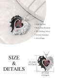 TOUPOP 925 Silver Ruby Angel Wings Pendant Necklace Gift For Women-0-3