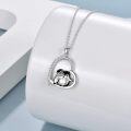 wholesale 925 Sterling Silver Penguin Heart Pendant Necklace for Women Gifts-0-3