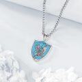 wholesale 925 Sterling Silver Turquoise Eagle Shield Pendant Necklace for Women and Men-0-1