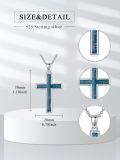 wholesale Sterling Silver Origami Cross Pendant Necklace Jewelry Gift for Women-0-13
