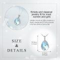 wholesale 925 Sterling Silver Teardrop Moonstone Blue Enamel Bird & Star Pendant Necklace-0-3