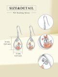 wholesale 925 Sterling Silver Fox Teardrop Dangle Earrings Adorable Animal Jewelry for Girls and Women-0-5