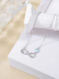 wholesale 925 Sterling Silver Infinity Heart Butterfly Pendant Necklace-0-2