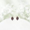 wholesale 925 Sterling Silver Brown Football Stud Earrings with Cubic Zirconia Sporty Gift for Her-0-2