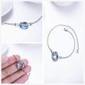 wholesale 925 Sterling Silver Infinity Circle Bracelet Wholesale With Rainbow Charm-0-3