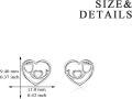 wholesale 925 Sterling Silver Heart Stethoscope Stud Earrings for Nurses Gifts-0-3