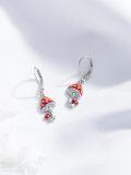wholesale Sterling Silver Pumpkin Turkey Mushroom Dangle Earrings-0-1