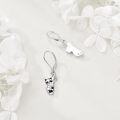 wholesale 925 Sterling Silver Panda Cat Raccoon Squirrel Tree Branch Drop Dangle Leverback Earrings for Women Girls Gift Jewelry Accessories-0-4