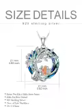 TOUPOP 925 Sterling Silver Tree Of Life Sister Necklace-0-3