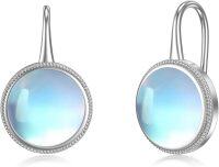 wholesale TOUPOP Christmas Gifts For Women Sterling Silver Moonstone Earrings Dangle Leverback Earrings For Women Valentine's Day Birthday Gifts For Her Mom Wife -undefined