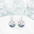 wholesale 925 Sterling Silver Abalone Shell Mountain Cross Faith Drop Earrings Christian Gifts for Women/Mom-0-4