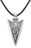 wholesale 925 Sterling Silver Ancient Egypt Cat Goddess Amulet Pendant Necklaces for Women Men s-0-0