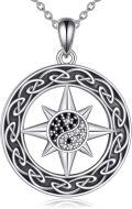 wholesale 925 Sterling Silver Yin Yang Compass Necklace for Women, Hypoallergenic Graduation Gift, 32.6mm Pendant with 18 Rolo Chain, Gift Box Included-0-0