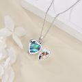 wholesale 925 Sterling Silver Abalone Shell Tree of Life Heart Lockets Pendant Necklaces for Women Gifts-0-3