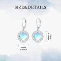 wholesale 925 Sterling Silver Blue Moonstone Cubic Zirconia-Shaped Filigree Drop Earrings for Women Gift Ideas-0-4