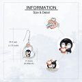 wholesale 925 Sterling Silver Heart-Shaped Penguin Christmas Dangle Earrings Gift for Women-0-3