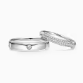 TOUPOP 10k Gold Moissanite Wedding Rings Set For Couples-0-1