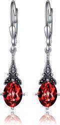 wholesale Sterling Silver Austrian Crystal Vintage Drop Dangle Leverback Earrings-0-42