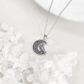 wholesale 925 Sterling Silver Raven Moon Celtic Knot Pendant Necklace s for Women-0-2