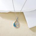 wholesale 925 Sterling Silver Turquoise Bohemian Cactus Pendant Necklace for Women Girls Gifts-0-3