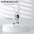 wholesale 925 Sterling Silver Dog Pendant Necklace with Bone Charm for Women and Moms-0-1