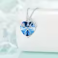 TOUPOP Sterling Silver Crystal Butterfly Stethoscope Necklace Nurse Gift-0-3