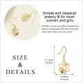 wholesale 14K Gold Honeycomb Flower and Bee Drop Earrings for Women Gift-0-4