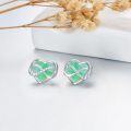wholesale  Sterling Silver Opal Heart Stud Earrings for Women Minimalist Fashion -0-2
