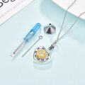 wholesale 925 Sterling Silver Sunflower Heart Urn Necklace for Ashes, Perfume & Keepsakes - Adjustable Chain, Hypoallergenic-0-1