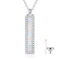 TOUPOP Silver Opal Bar Urn Necklace-0-0