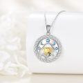 wholesale 925 Sterling Silver Bee Moon Star Charm Pendant Necklace s for Women-0-4