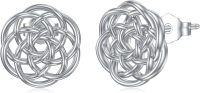wholesale 925 Sterling Silver Celtic Knot Tree of Life Heart Stud Earrings - Irish  for Women-Celtic Style-3