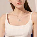 wholesale 925 Sterling Silver 925 & Cubic Zirconia Double Heart Pendant Necklaces for Women Gifts-0-2