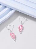 wholesale 925 Sterling Silver Leaf Opal Drop Earrings - Mother's Day Gifts for Women-0-15