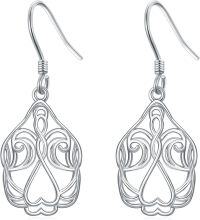 wholesale 925 Sterling Silver Celtic Knot Teardrop Drop Earrings Irish s for Women-Celtic Style-8