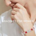 wholesale 925 Sterling Silver Green Jade Link Bracelet Wholesale With Intricate Clasp Design-0-18