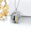 wholesale TOUPOP Cat Gifts For Cat Lovers Sterling Silver 1 2 3 4 Cats Necklace With Crystal Moon Pendant Necklace Birthday Christmas Gifts For Women Celtic Jewelry -0-3