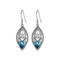 wholesale 925 Sterling Silver Blue Topaz Drop Earrings-0-0